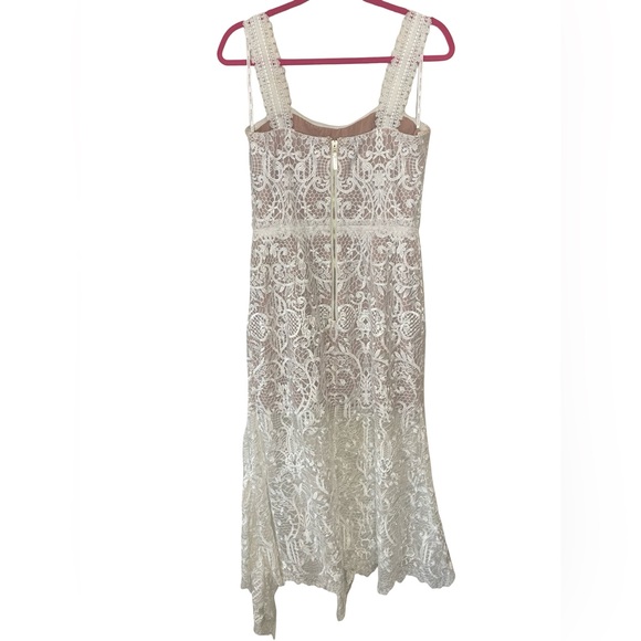 Bronx and Banco Tiffany Lace Midi Dress White Size M - Picture 2 of 15